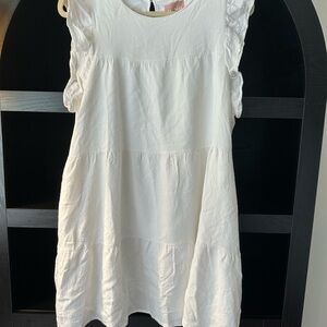 Show Me Your MuMu Daydream Tiered Mini Dress White | Flowy Babydoll Dress L